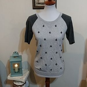 Talbots short sleeve beaded top